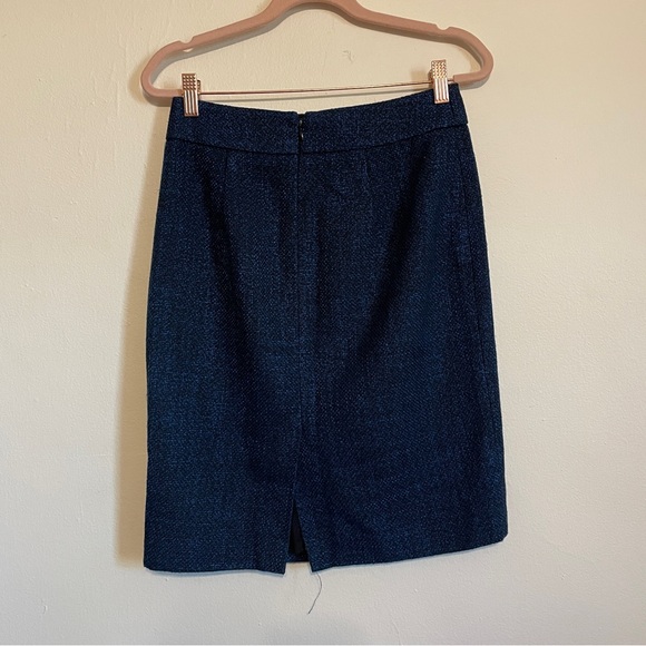 Banana Republic | Blue/Black Tweed Wool Blend High Waist Pencil Skirt 0 - Picture 3 of 5
